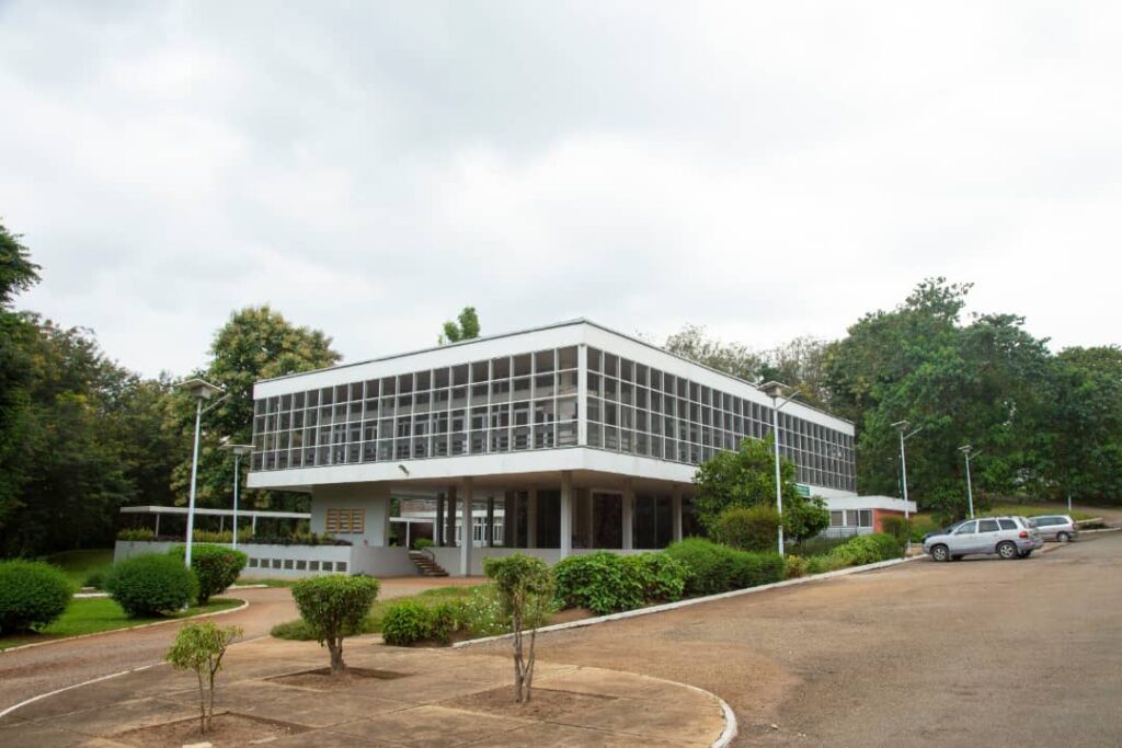 KNUST Senior Staff Club, built in 1964, designed by Marasovic and Owusu Addo via KNUST Development Office.